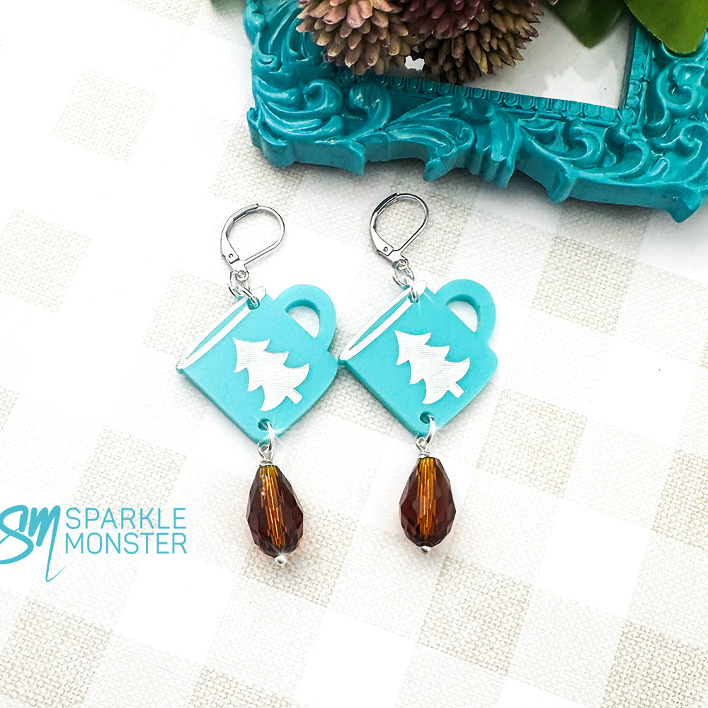 Camping Cup dangle earrings