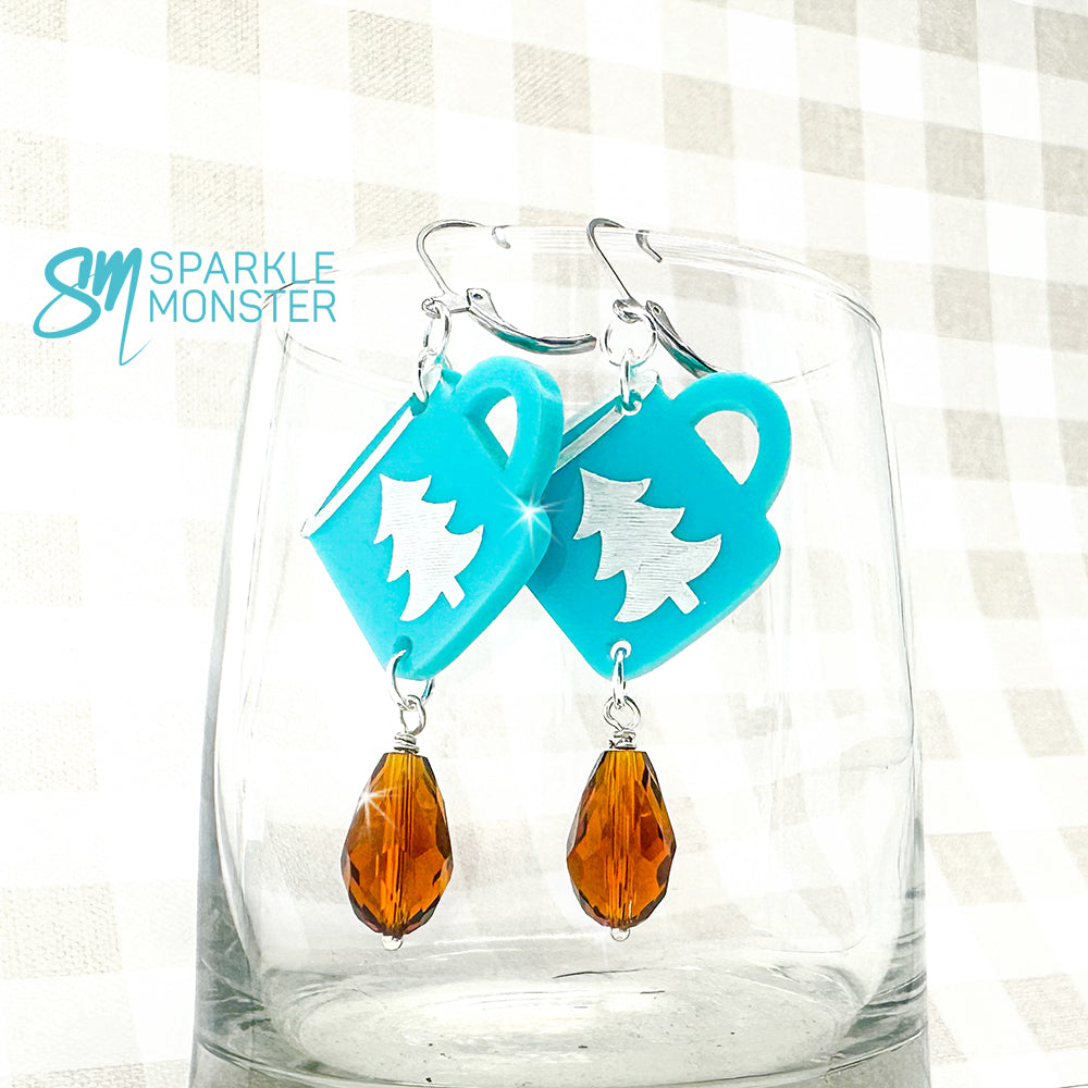 Camping Cup dangle earrings