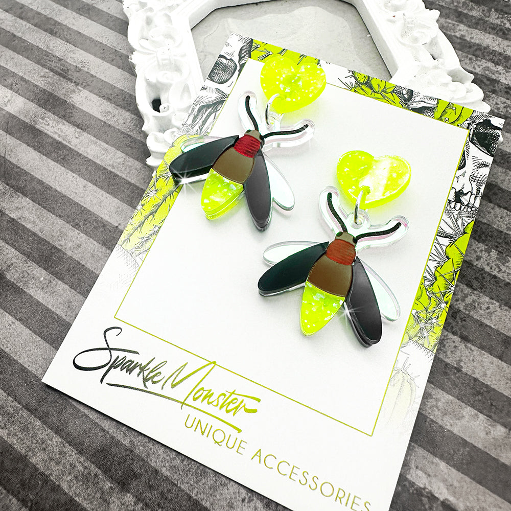 Firefly dangle earrings