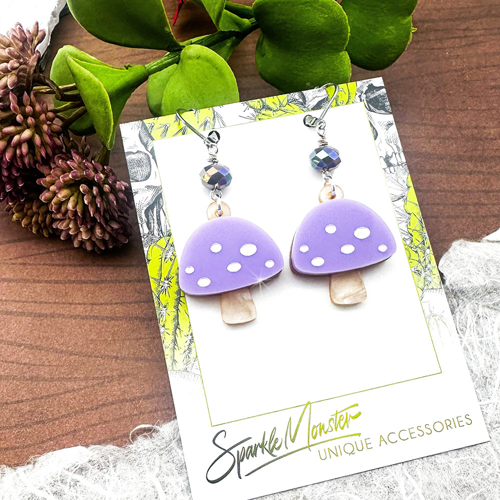Mushroom dangle earrings
