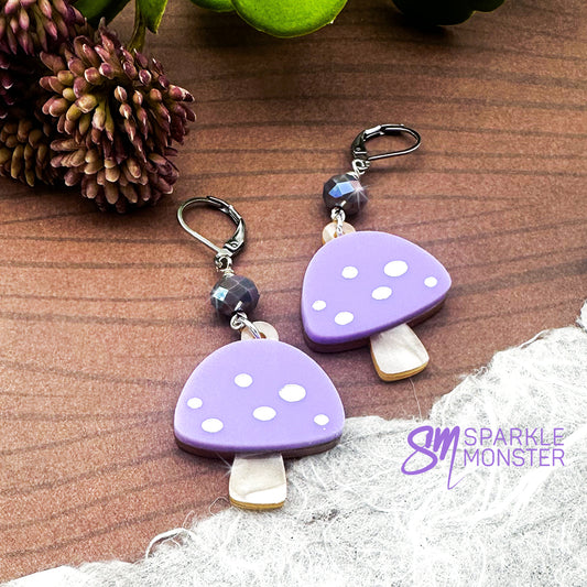 Mushroom dangle earrings