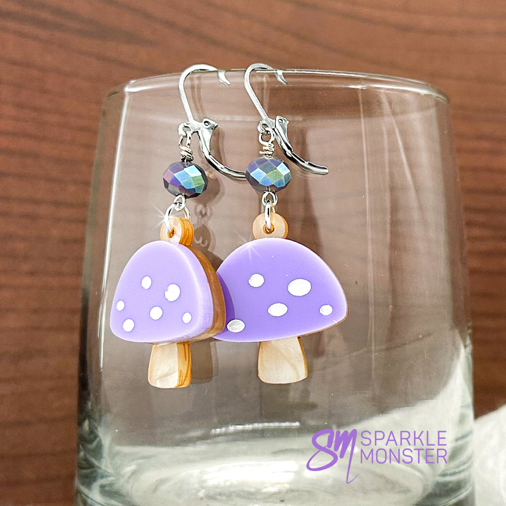 Mushroom dangle earrings