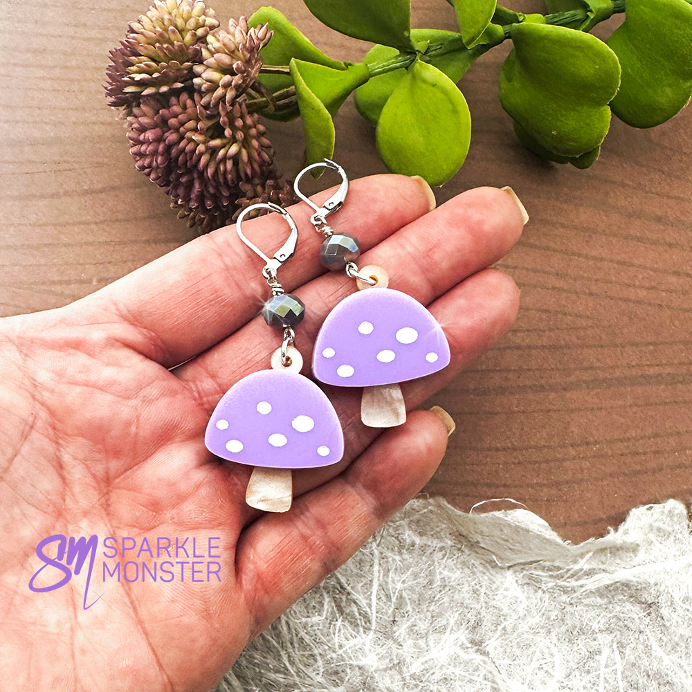 Mushroom dangle earrings