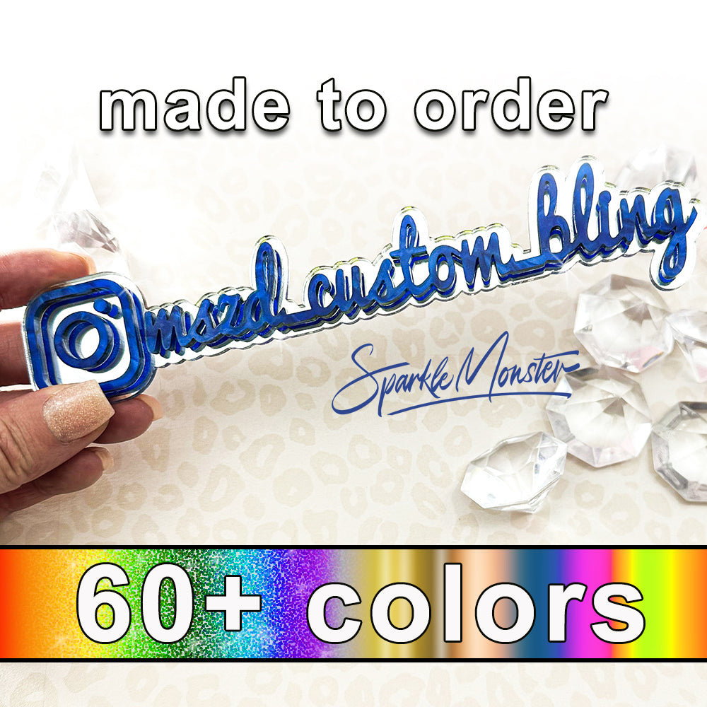 FREE US SHIP! Custom 2 Color Nameplate, laser cut acrylic, physical watermark