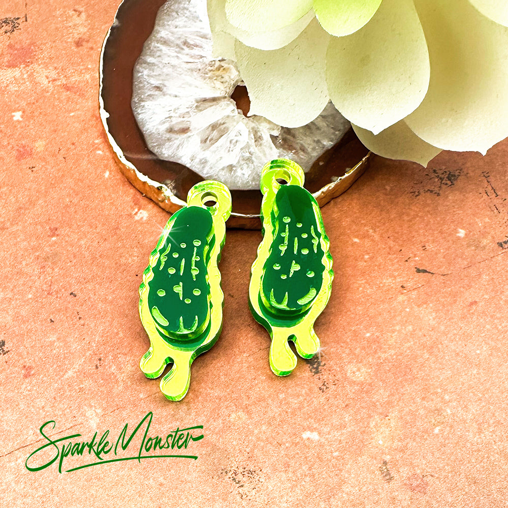 Yummy Pickles charms - specifically for Stainless Steel Monster Hoop Earrings