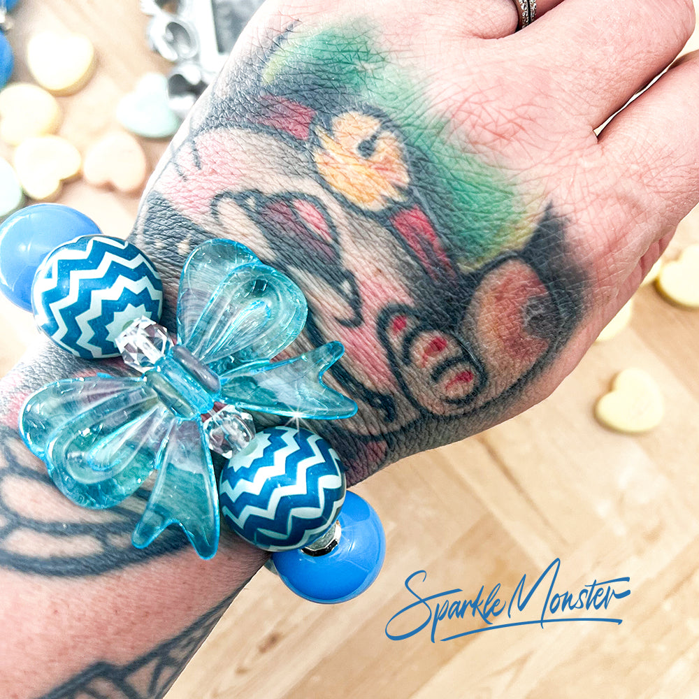 Got the Blues chunky bracelet with bubblegum beads