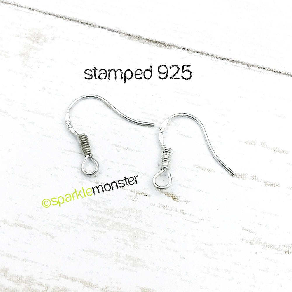 Sterling Silver earring hook upgrade, 1 pair, hypoallergenic, metal allergy