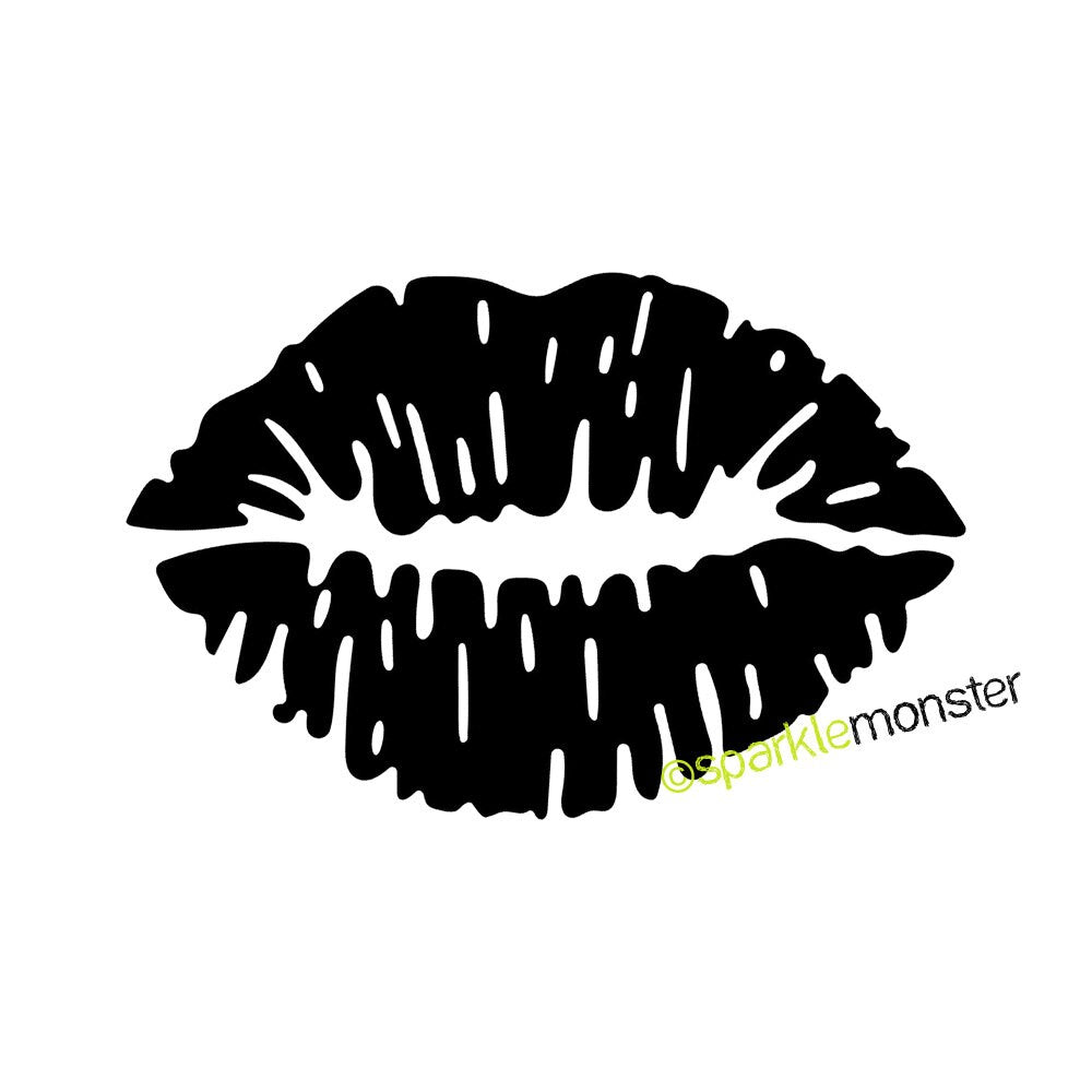 Kiss vinyl decal, window sticker, Oracal 651, minivan, car, laptop, tumbler, lips