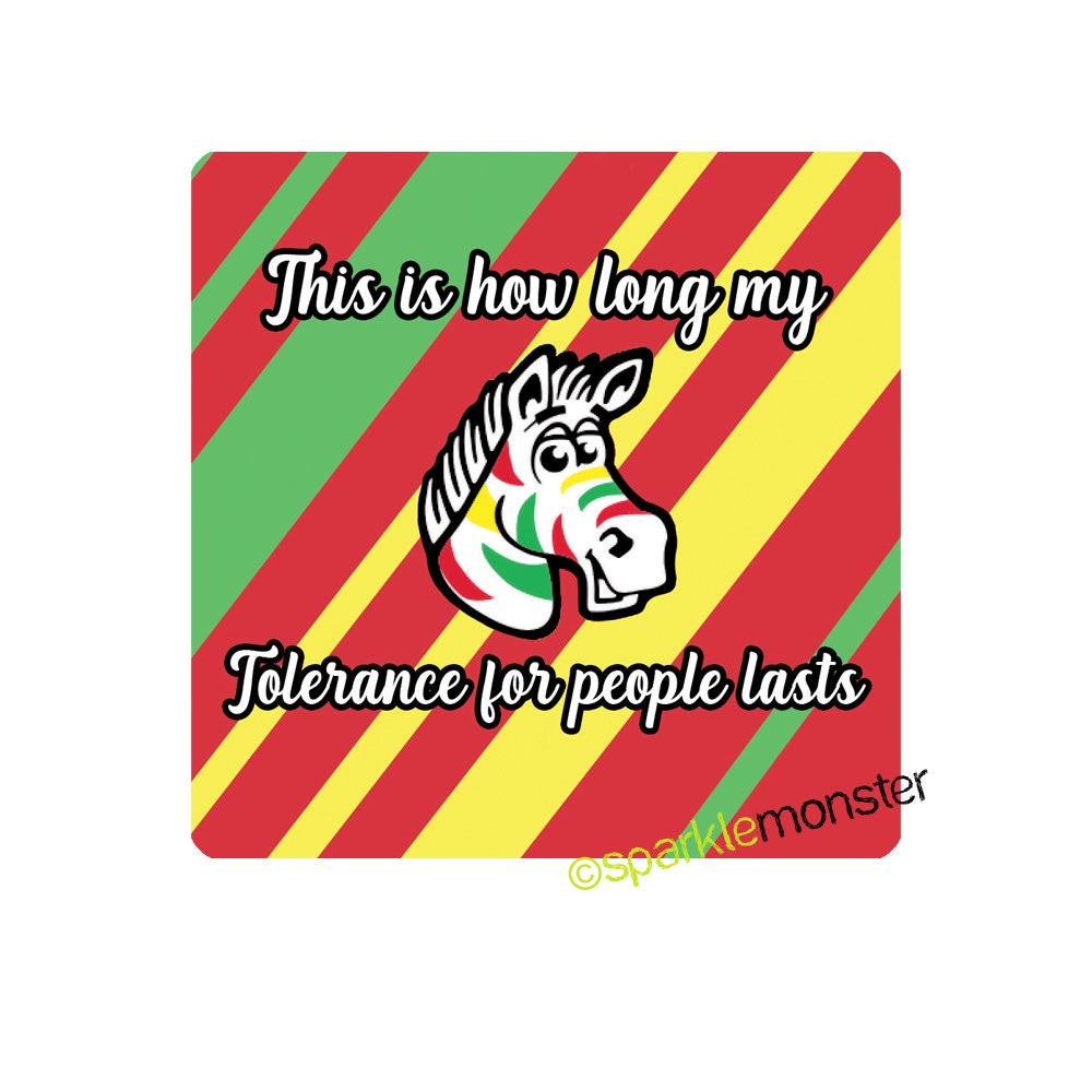 My Tolerance for People vinyl sticker, waterproof,  high quality, minivan, car, laptop, tumbler, gum, funny
