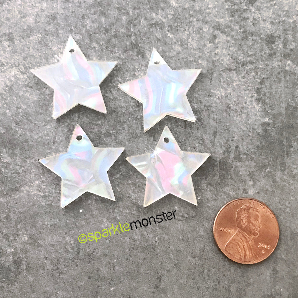 Star Charms or Cabs, CHOOSE COLOR, laser cut acrylic, custom order –  Sparkle Monster
