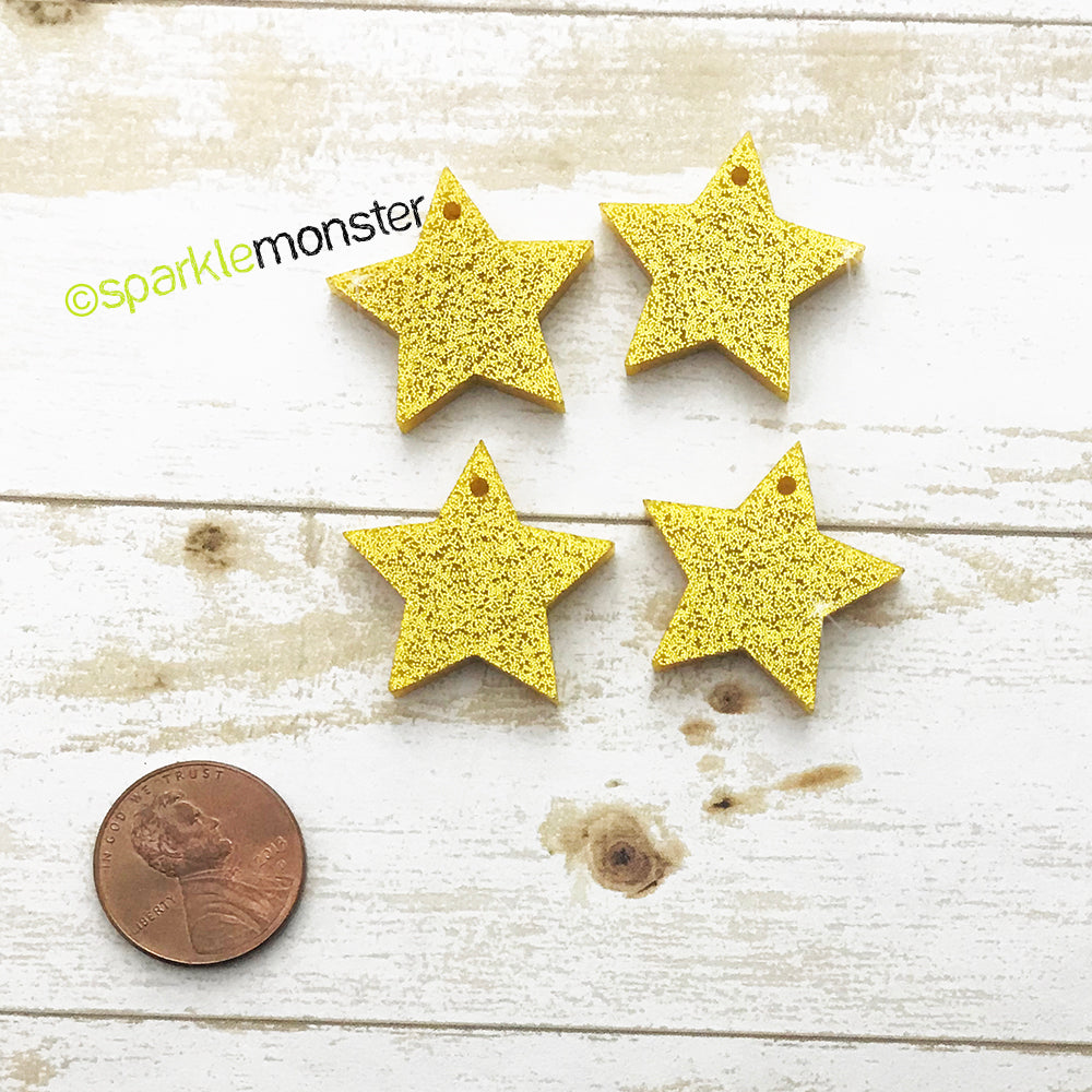 Star Charms or Cabs, CHOOSE COLOR, laser cut acrylic, custom order